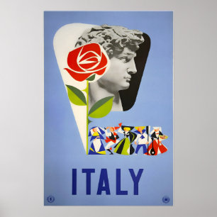 Cartaz de viagem ENIT Arte Italiana Impressão Itál