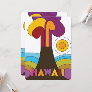 Cartaz de viagem estilo vintage havaiano dos anos