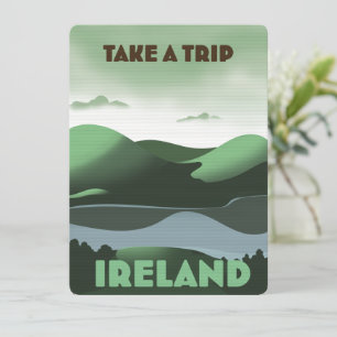 Cartaz de viagem estilo vintage Irlanda