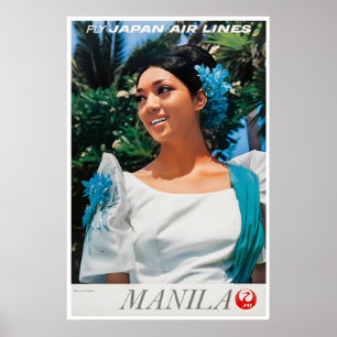 Cartaz de Viagem Filipinas Manila Impressão Filipi