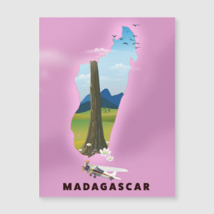 Cartaz de viagem ilustrado de Madagascar