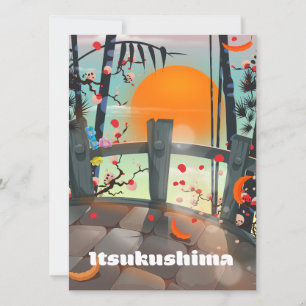 Cartaz de viagem Itsukushima Japão