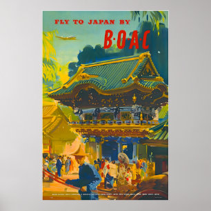 Cartaz de Viagem Japão Arte Impressão Japonesa BOA