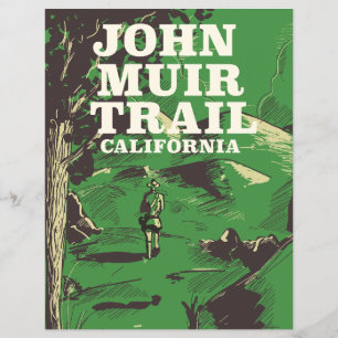 Cartaz de viagem John Muir Trail Califórnia.
