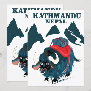 Cartaz de viagem Katmandu Nepal