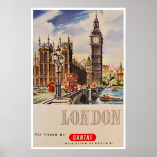 Cartaz de Viagem Londres Inglaterra Arte Impressão