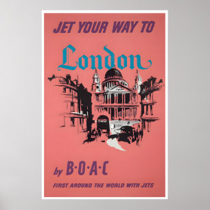 Cartaz de Viagem Londres Inglaterra Arte Impressão