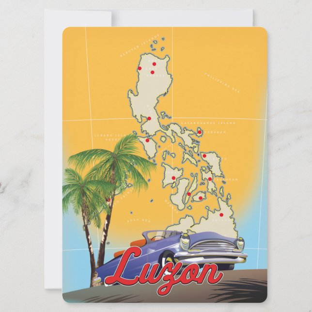 Cartaz de viagem Luzon Filipinas (Verso)
