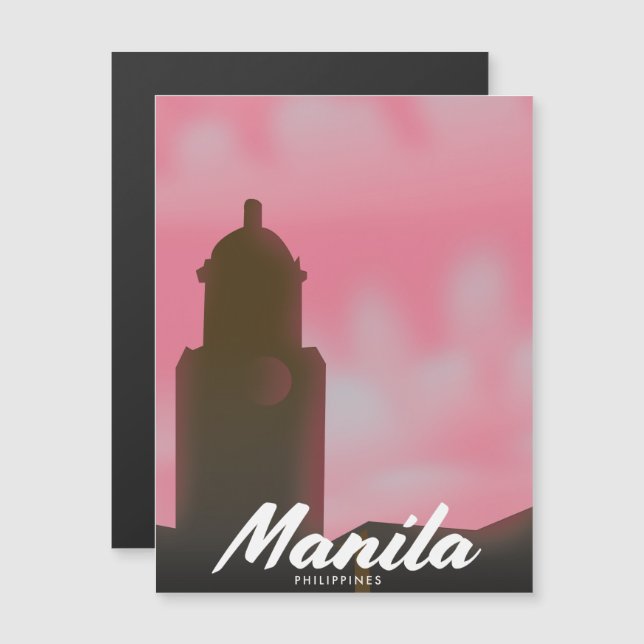 Cartaz de viagem Manila Filipinas. (Frente/Verso)