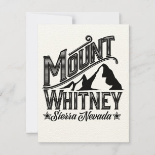 cartaz de viagem Monte Whitney Sierra Nevada