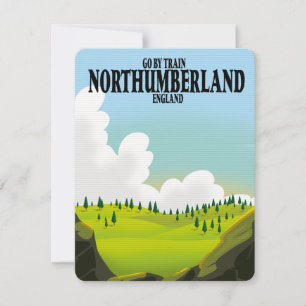 cartaz de viagem Northumberland inglaterra