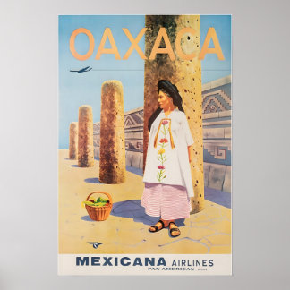Cartaz de Viagem Oaxaca Impressão México Arte Mexi
