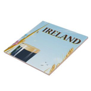 cartaz de viagem paisagem pint da Irlanda