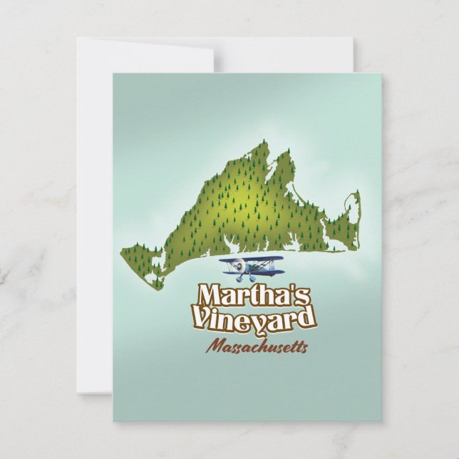cartaz de viagem para Martha's vineyard Massachuse (Frente)