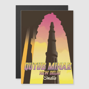 Cartaz de viagem Qutub Minar Nova Deli Índia