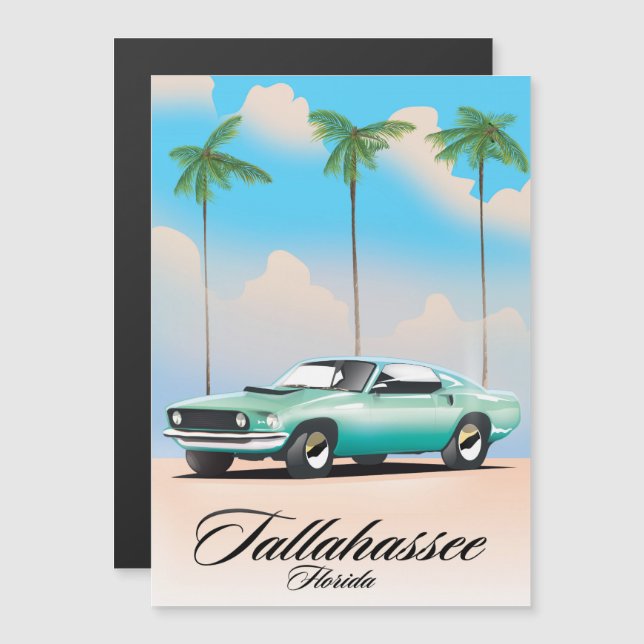 Cartaz de viagem Tallahassee Flórida. (Frente/Verso)