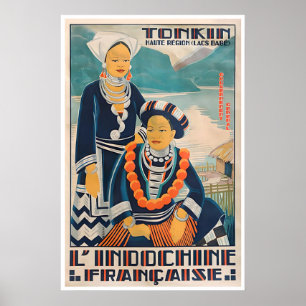 Cartaz de Viagem Tonkin Arte Vietnam Impressão Bắc