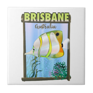 Cartaz de viagem tropical de Brisbane Austrália