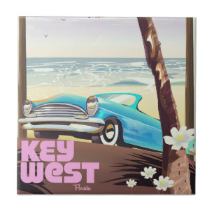 cartaz de viagem vintage de key west florida