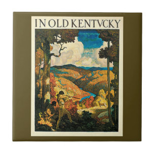 Cartaz de viagem vintage NC Wyeth, No Velho Kentuc