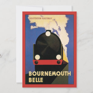 Cartaz de Viagem Vintage, Trem Bournemouth Belle