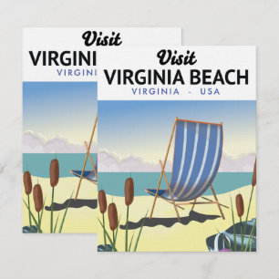 Cartaz de viagem Virginia Beach Virgínia EUA