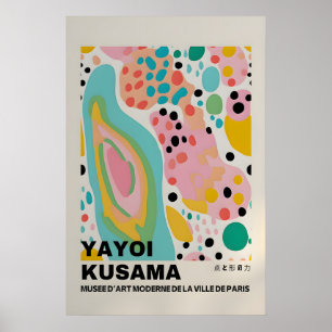 Cartaz de Yayoi Kusama - Poster Abstrato de Yayoi
