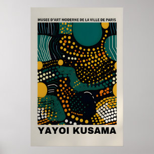 Cartaz de Yayoi Kusama - Poster Abstrato de Yayoi