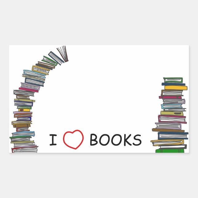 Cartaz do Adesivo de Pilhas de Livro (Frente)