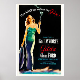 Cartaz do filme Gilda 1946 IMPRESSÃO A5-A1 40s Rit