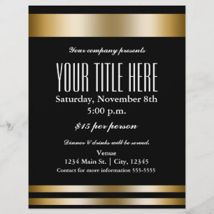 Cartaz do Flyer do Evento de Glamour Elegância Dou