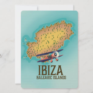 Cartaz do mapa de Ibiza Ilhas Baleares