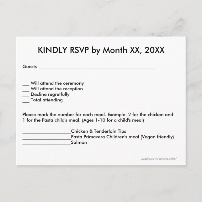 Cartaz do Menu RSVP de Thistle e Corações Roxo (Frente)