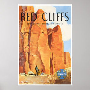 Cartaz do Novo México Red Cliffs Impressão Santa F