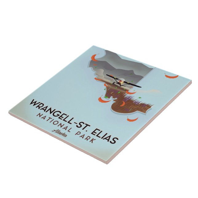 Cartaz do Parque Nacional Wrangell-St. Elias Alasc (Lateral)
