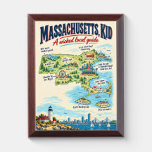 Cartaz engraçado do mapa de Massachusetts | Wicked