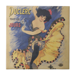 Cartaz Francês Antigo Dançarino Art Nouveau