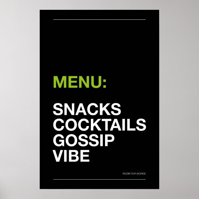 CARTAZ: LANCHES – Poster Divertido para Cozinha (Frente)
