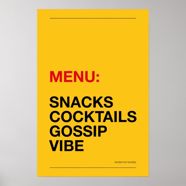 CARTAZ: LANCHES – Poster Divertido para Cozinha (Frente)