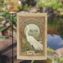 Cartaz Ornithológico Bohemiano da Garça Branca Gra