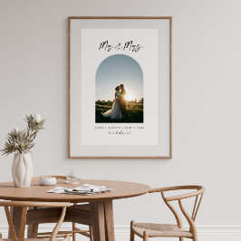 Cartaz Personalizado de Foto de Arco Minimalista S