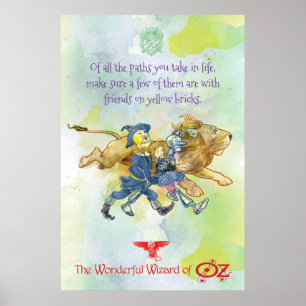 CARTAZ POSTER CLÁSSICO DE O MÁGICO DE OZ - Tijolos