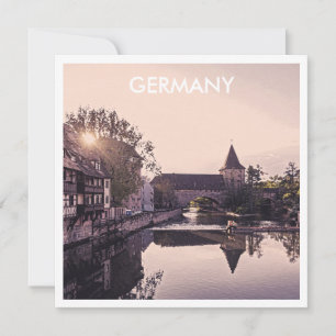 Cartaz retrô de Nuremberga, Alemanha