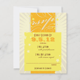 Cartaz Rústico: Resposta para Casamento Sol Tropic