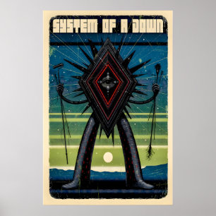 Cartaz SOAD Matte Impressão de Arte. System Of A D