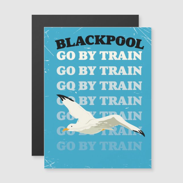 Cartaz vintage da costa de Blackpool (Frente/Verso)