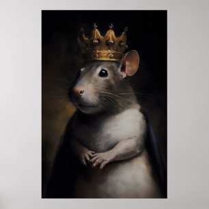 Cartaz Vintage do Rei Rato, Impressão de Arte, Cas