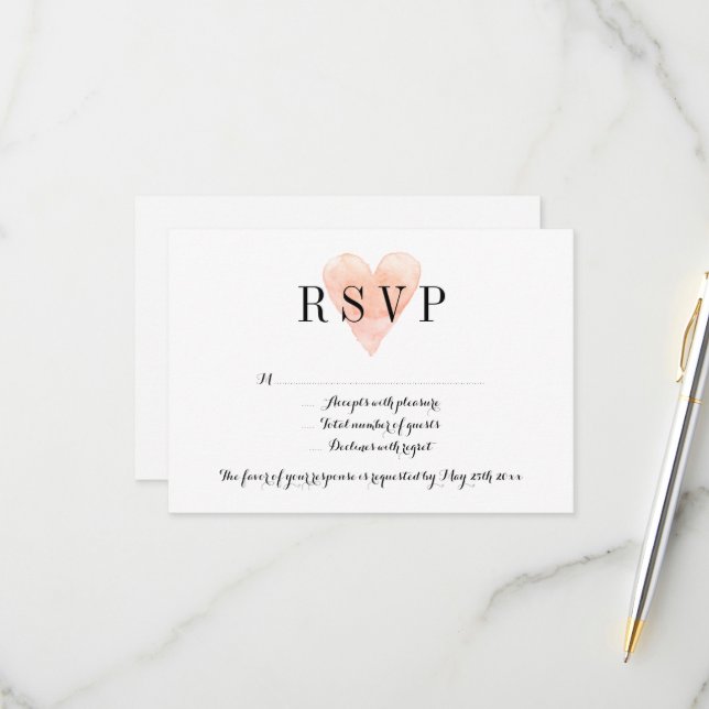 Cartazes de resposta de casamento RSVP (Frente/Verso In Situ)