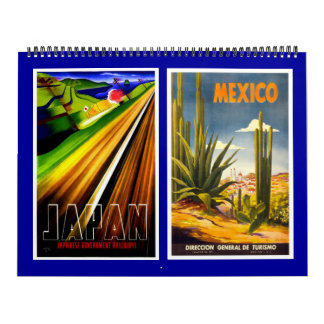 Cartazes de Viagem Vintage de Calendário