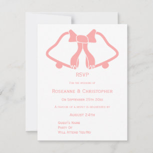 Cartazes E Fita RSVP De Casamento Rosa